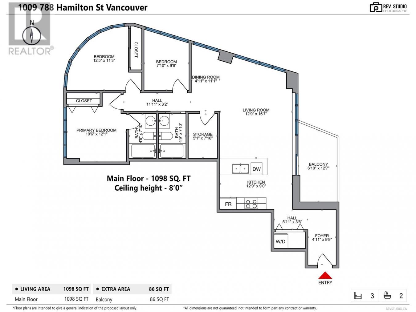 1009 788 HAMILTON STREET, Vancouver, BC, V6B 0E9, Canada, 3 Bedrooms Bedrooms, ,Residential,For Sale,1009 788 HAMILTON STREET,1605287