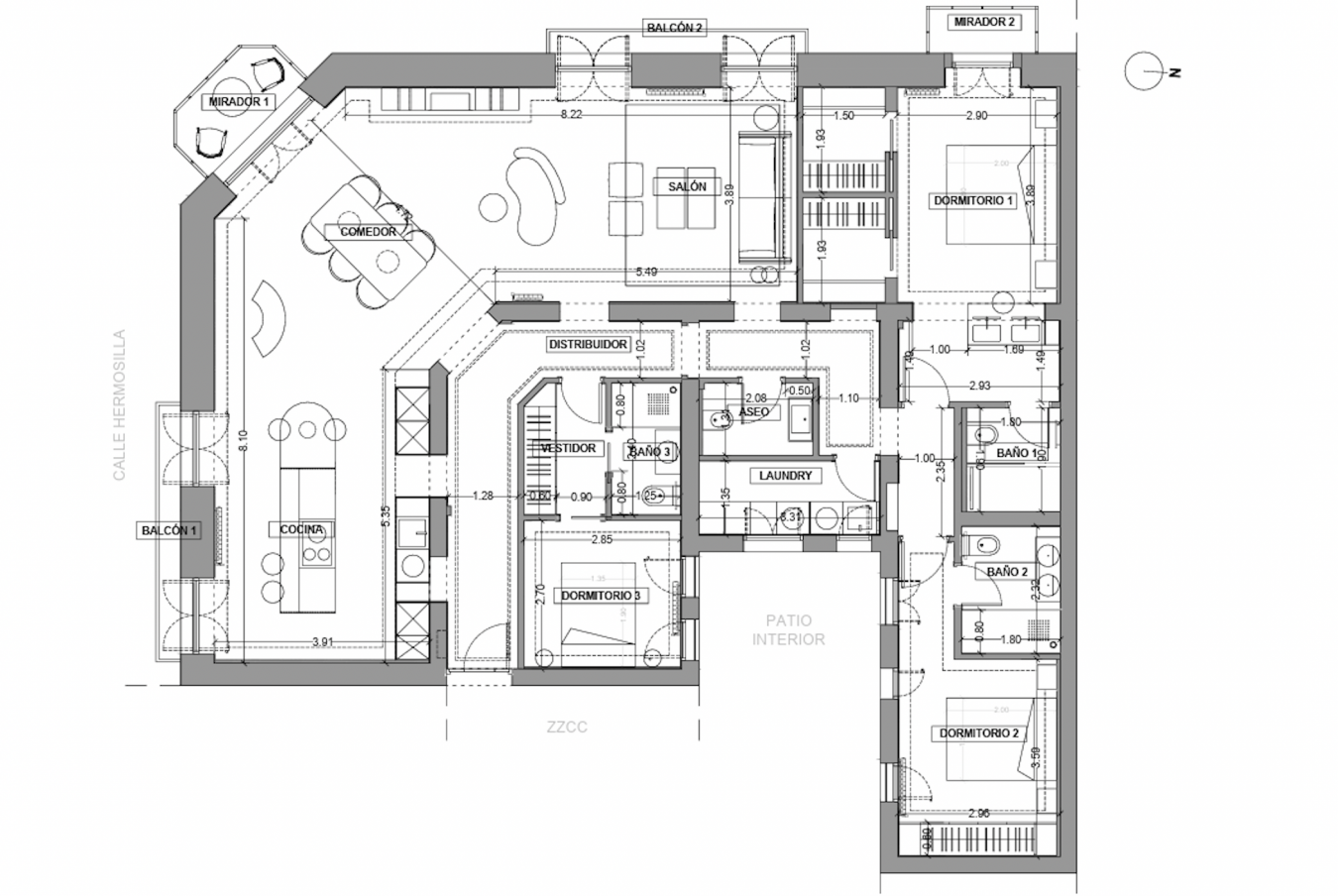 Madrid, Salamanca, 28001, Spain, 3 Bedrooms Bedrooms, ,3 BathroomsBathrooms,Residential,For Sale,1899104