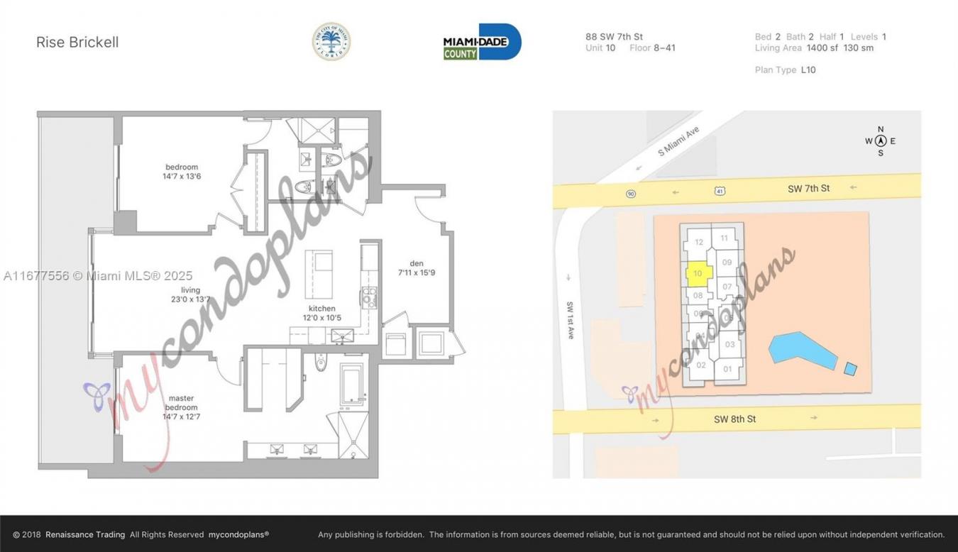 Miami, Miami-Dade County, 33130, United States, 2 Bedrooms Bedrooms, ,2 BathroomsBathrooms,Residential,For Sale,1941562